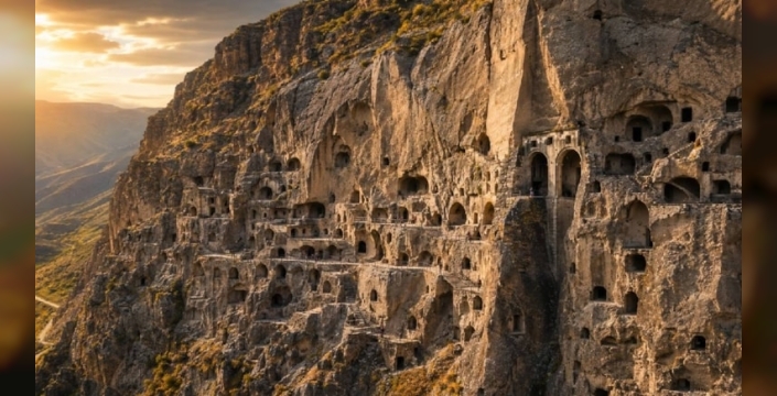 Dağa oyulmuş 12. yüzyıl kenti gün yüzüne çıktı