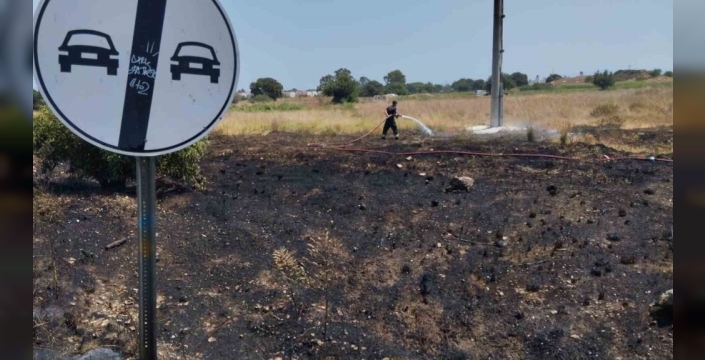 Datça'da kuru ot yangını büyümeden söndürüldü