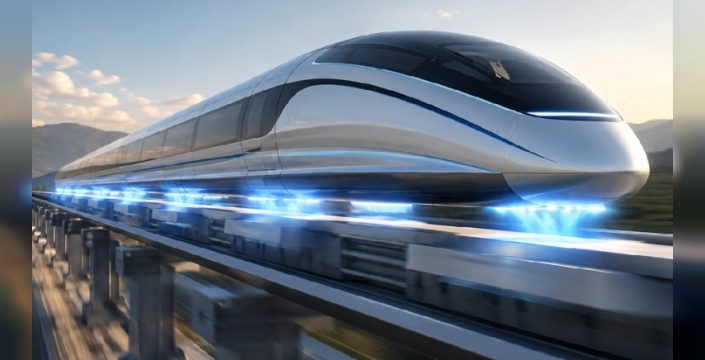 Deneysel maglev treni 800 kilometre hıza 5,3 saniyede ulaştı
