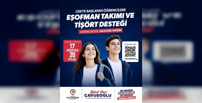 Denizli'de yeni liselilere giysi yardımı