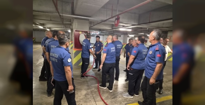 Denizli İtfaiyesi, alışveriş merkezlerinde yangın güvenliği denetimi yaptı