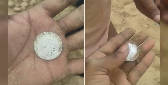 Kazı çalışmasında tarihi gümüş sikkeler bulundu
