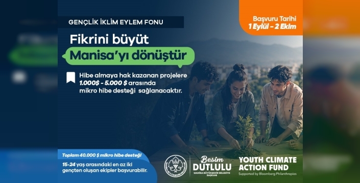 Manisa, iklim projeleri için 50 bin dolar fon aldı