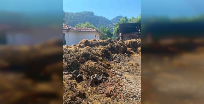 Muğla Büyükşehir, yangında zarar gören üreticiye destek veriyor