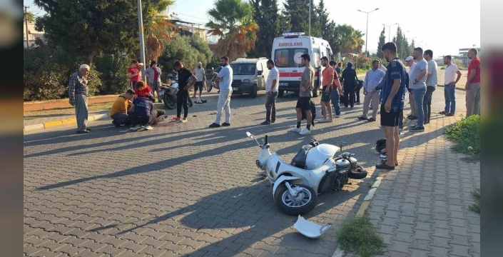 Nazilli'de iki motosiklet çarpıştı, 2 kişi yaralandı