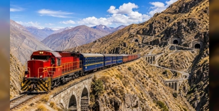 Peru'da dağları aşan demiryolu projesi tamamlandı