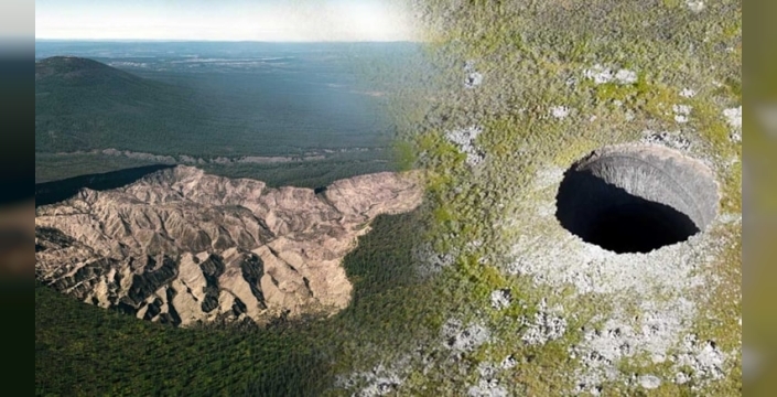 Sibirya'daki dev çöküntü, 650 bin yıllık kalıntıları gün yüzüne çıkarıyor