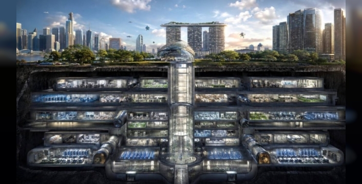 Singapur, metrelerce derine şehir kuruyor