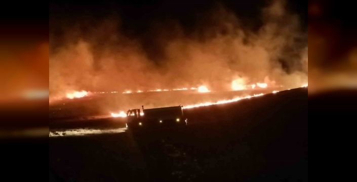 Tekirdağ'da 200 dönüm anız yandı