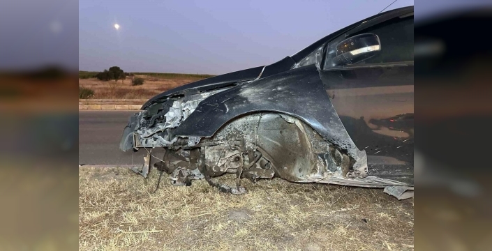 Uşak'ta direksiyon hakimiyeti kaybı nedeniyle kaza meydana geldi
