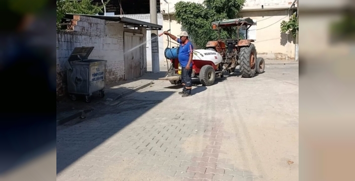 Yenipazar'da temiz çevre ve halk sağlığı için ilaçlama seferberliği