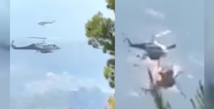 Yunanistan'da yangın söndürme helikopterleri havada çarpıştı