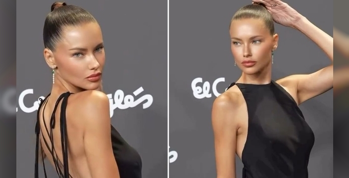 Adriana Lima'nın Madrid'deki görünümü dikkat çekti