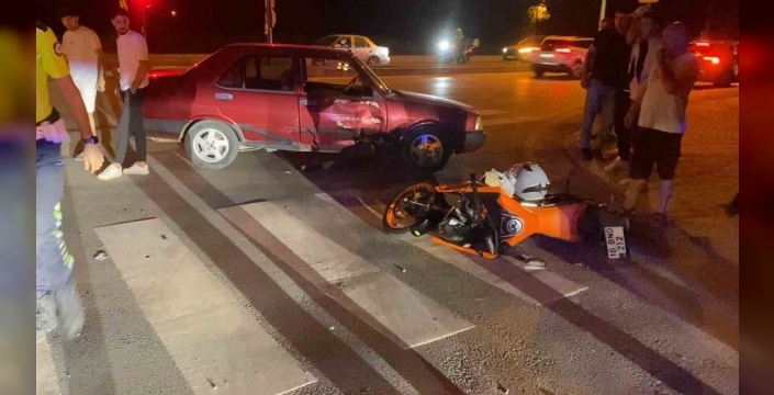 Bursa'da otomobil ile motosiklet çarpıştı, iki kişi yaralandı