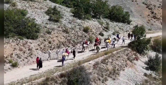 Erzincan'da atlı gelin alayı geleneği sürüyor