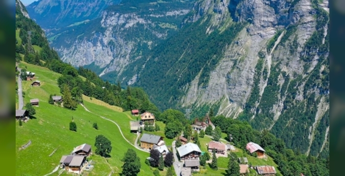 Gimmelwald köyünde motorlu araç kullanımı yasaklandı