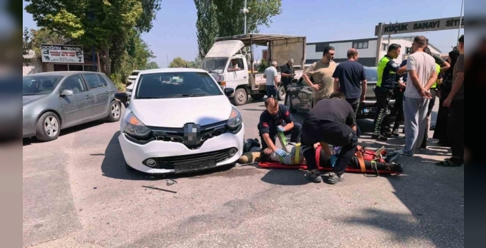 İnegöl'de zincirleme kaza: Motosikletli yaralandı