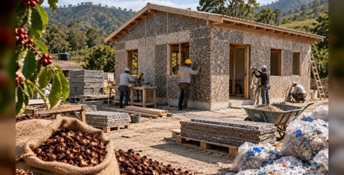 Kahve atıklarıyla 3 bin 700 ev inşa edildi