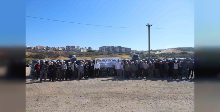Manisa'da üreticilere damlama sulama borusu desteği sağlandı