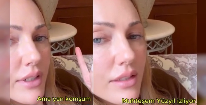 Meryem Uzerli oteldeki komşusuna sürpriz yaptı