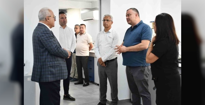 Mülkiye başmüfettişi Aydın Ticaret Borsası Laboratuvarı'nı ziyaret etti