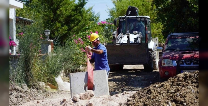 Ortaca'da kanalizasyon hattı döşeme işi tamamlandı