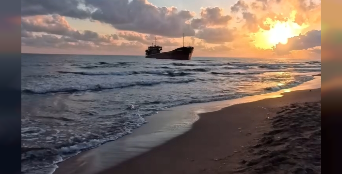 Şile'ye sürüklenen Rus gemisinin içi görüntülendi