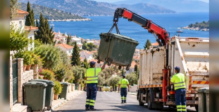 Tilos'ta sokak konteynerleri kalktı, atık toplama sistemi değişti