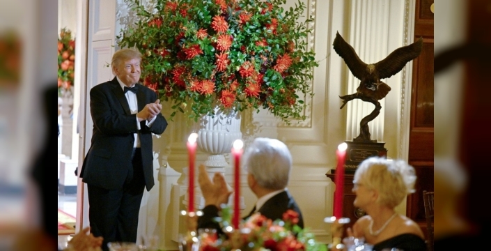 Trump, Çin lideri Xi onuruna Beyaz Saray'da yemek verdi