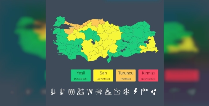10 il için yoğun yağış alarmı