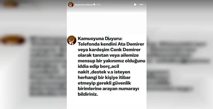 Ata Demirer dolandırıcılara karşı uyardı