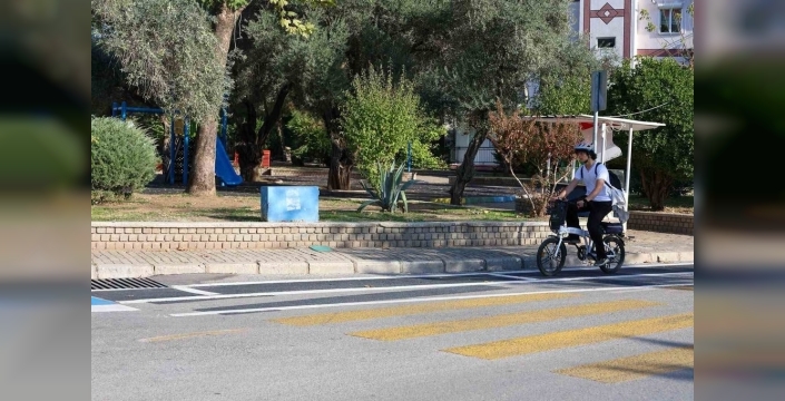 Aydın'da 11 km'lik bisiklet yolunun tamamlanan kısmı açıldı