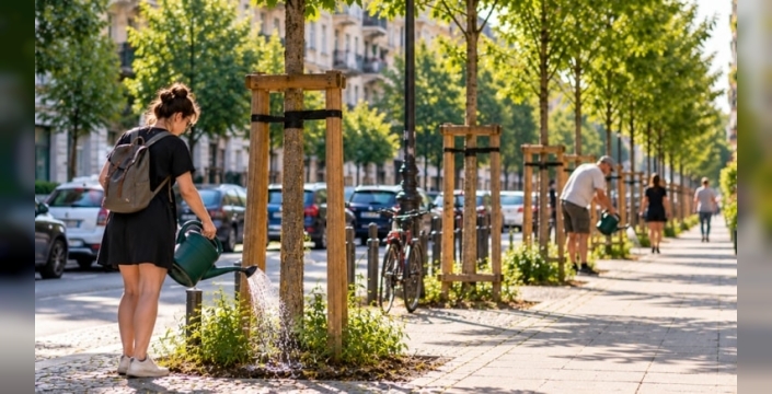 Berlin'de ağaçlar dijital platformla sulanıyor
