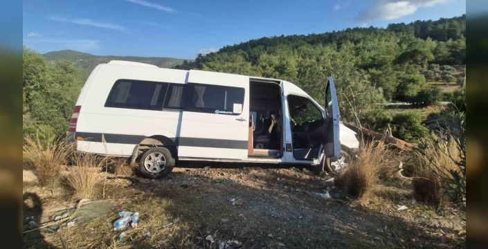Bodrum'da makas atan araç kazaya neden oldu