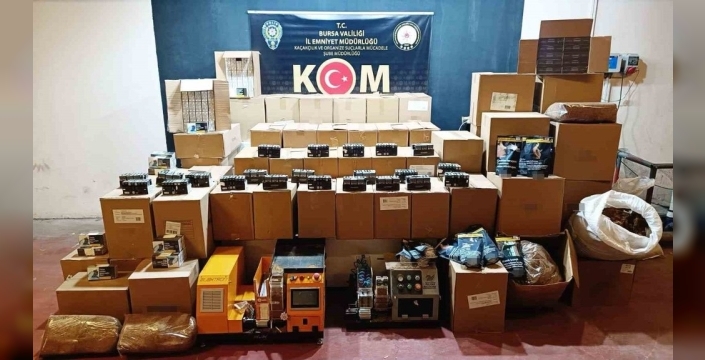 Bursa'da kaçak tütün ve sigara operasyonu: 4 gözaltı