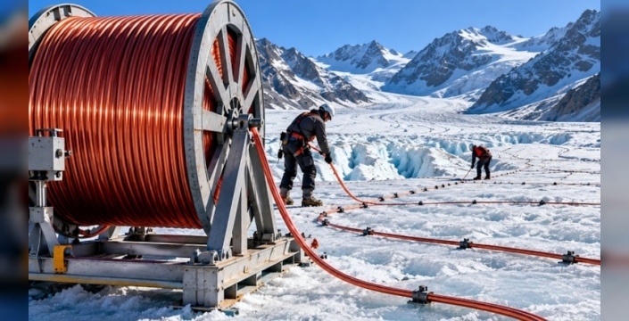 Buzulun derinlikleri fiber optikle incelendi