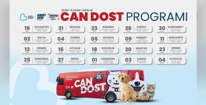 Can Dost aracı kasım sonuna kadar 12 ilçede hizmet verecek