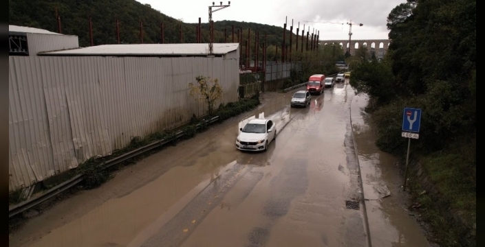 Cendere Yolu’nda su birikintileri yeniden oluştu