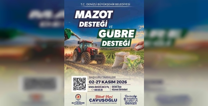 Denizli'de çiftçilere mazot ve gübre desteği
