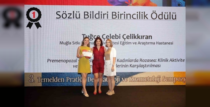 Dermatoloji sunumu birincilik ödülü aldı