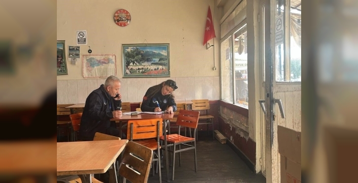 Erzincan'daki kahvehaneler ve çay ocakları denetlendi