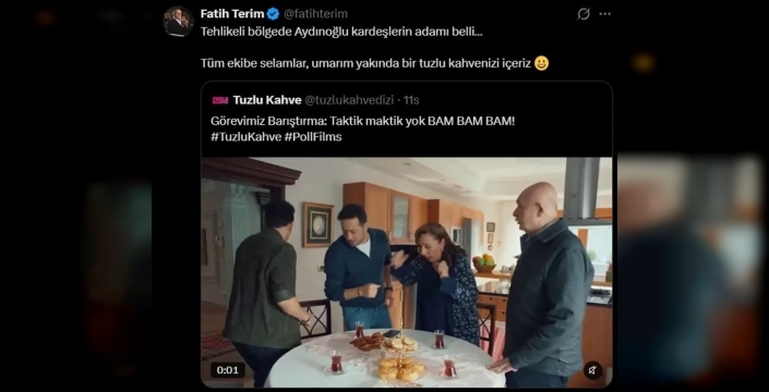 Fatih Terim'den 'Tuzlu Kahve' dizisine konukluk sinyali