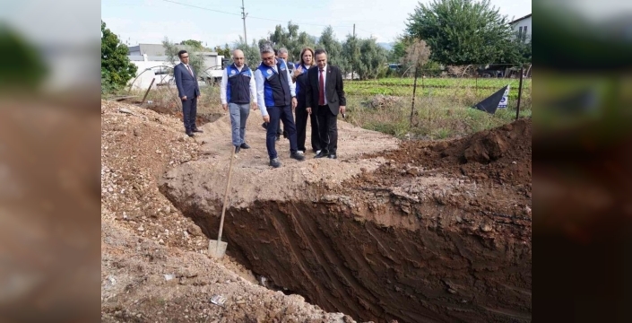 Fethiye'de 2 bin metrelik kanalizasyon hattı döşeniyor