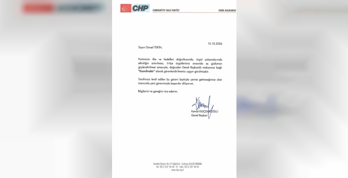 Gürsel Tekin, CHP Genel Başkanlık Koordinatörü oldu