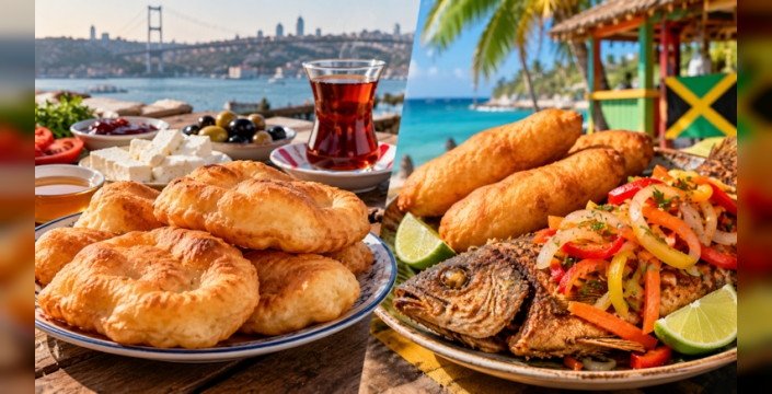 Jamaika'da pişi benzeri hamur, balıkla servis ediliyor