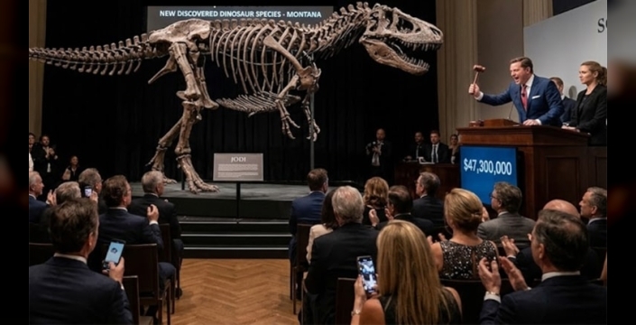Jodi adlı dinozor iskeleti 47,3 milyon dolara satıldı