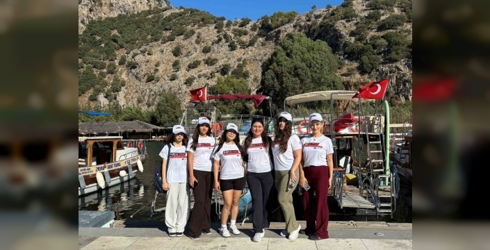 Kaunos'ta gençlerden spor ve tarih etkinliği