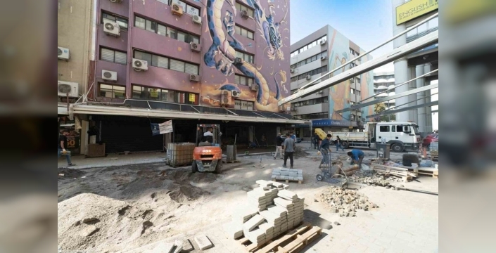Kıbrıs Şehitleri Caddesi'nde zemin yenileme çalışmaları başlatıldı