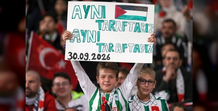 Konyaspor ve Filistin dostluk maçıyla birlik mesajı iletti