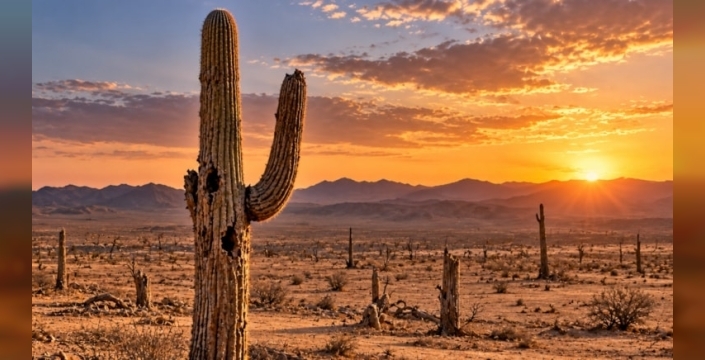 Kuraklık saguaro kaktüslerini tehdit ediyor